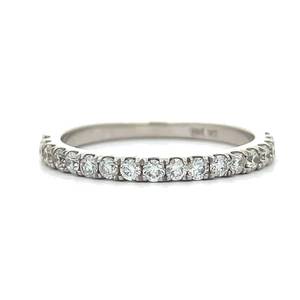 12 Carat Natural Diamond Slim Wedding, Anniversary Band  Stacking Ring in 14k White Gold Retail $1,640