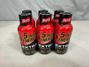 6 New Bottles of 5 Hour Energy Extra Strength - Berry