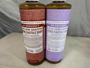 2 New Bottles of Dr. Bronners Liquid Soap
