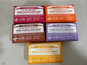 5 New Bars of Dr. Bronners Bar Soap