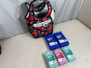 New Lunch Cooler with Assorted Ice Packs