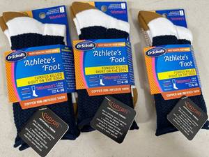 3 New Pair Dr Scholls Athletes Foot Socks