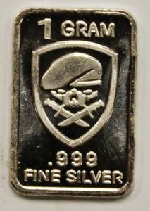 One Gram Bar Of .999 Fine Silver