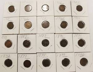 20 Indian Head Pennies, 1880 - 1907