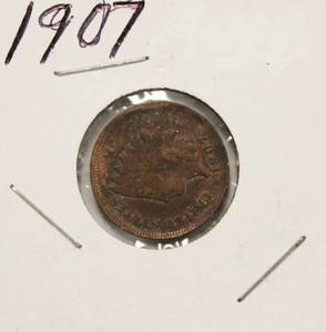 Very Nice High Grade 1907 Indian Head Penny, Full Liberty