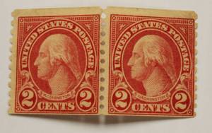 1894  2 Cents U.S. Postage George Washington Two  Attached Stamps