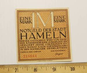 1921 Germany One Mark Uncirculated Currency Rare Find