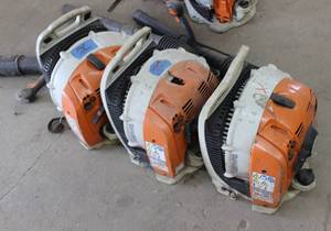 Lot Of 3 STIHL  BR 380 Pack Pac Leaf Blower, Gas Operated, Sold For Parts Or Repair, Not Working