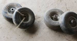 Lot Of Flat - Free 9 x 3.5 - 4 Lawn Mower Wheels