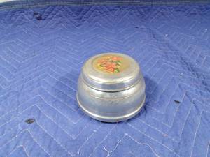 lot 43 image: Antique metal musical powder box