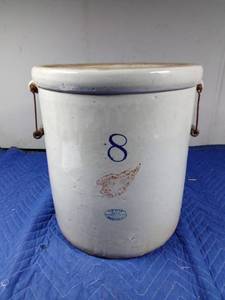 lot 73 image: Red Wing 8 crock patented Dec. 21, 1915