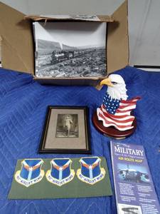 lot 120 image: Military collectables and railroad magazines