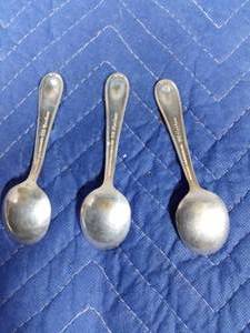 lot 141 image: 3 Silver plated Gerber spoons