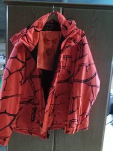 lot 357 image: Orange hunting jacket and face mask