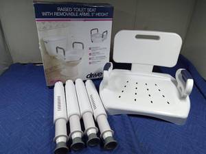 lot 383 image: New raised toilet seat and shower seat