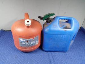 lot 395 image: Gas and kerosene cans