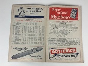 lot 288 image: Vintage 1959 New York Yankees World Champions Official Program & Scoreboard - Yankees vs Athletics