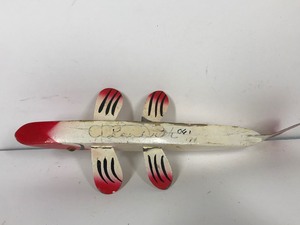 lot 328 image: Wooden Spearing Decoy with Signature on Botton