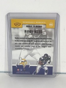lot 453 image: RANDY MOSS 1999 Collectors Edge Advantage MEMORABLE MOMENTS #MM2 MINNESOTA