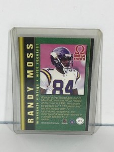 lot 461 image: RANDY MOSS 1999 Pacific Omega Gridiron Masters  #21 Vikings
