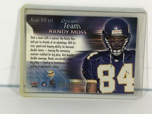 lot 462 image: RANDY MOSS 2000 ULTRA DREAM TEAM #6 MINNESOTA VIKINGS