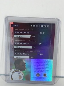 lot 467 image: 1999 Playoff Corporation Randy Moss Momentum Chart Toppers Football Card #CT02