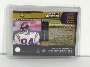 lot 469 image: 1999 Crown Royale Randy Moss Century 21 Football Card #125  375