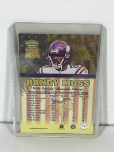 lot 473 image: RANDY MOSS 1999 Pacific Crown Royale Franchise Glory #14 Minnesota Vikings