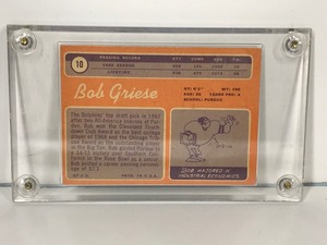 lot 481 image: 1970 Topps Bob Griese Dolphins Quarterback Football Card #10