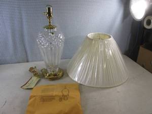 lot 97 image: (CS) Waterford Crystal Table Lamp - Was New In Unmarked Box...Had to Open To See What Was Inside -