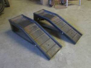 lot 103 image: (EW2) Pair of Metal Car Ramps...