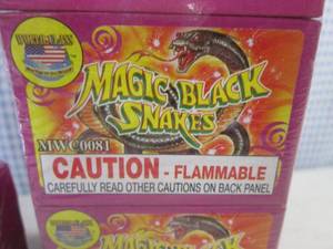 lot 115 image: (BS) 100 Boxes of Magic Black Snakes - 2 Bundles of 50 Boxes  6 Per Box