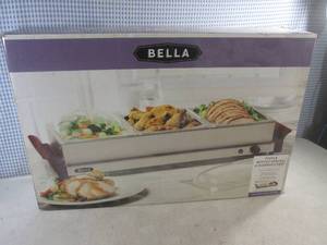 lot 156 image: (EW3) Bella Triple Buffet Server & Warming Tray - Preowned
