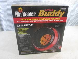lot 158 image: (CS) Mr Heater Little Buddy Indoor Safe Propane Heater - New In Box