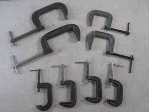 lot 192 image: (BS) Assorted C-Clamps 4, 2 12 and 2