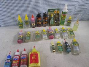 lot 199 image: (BS) Large Assortment of Gun Oils and Other Tool and Fishing Reel Oil