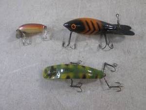lot 231 image: (FS) 3 Vintage Fishing Lures