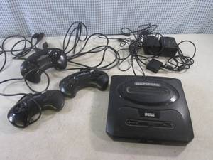 lot 251 image: (BS) Sega Genesis Game System with 3 Controllers and Cords