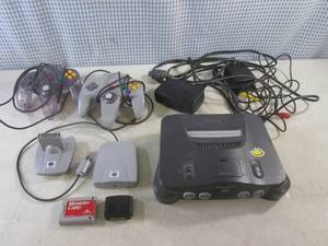 lot 253 image: (BS) Nintendo 64 Game System with 2 Controllers, Accessories and Cords