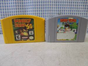 lot 256 image: (BSB) 2 Nintendo 64 Game Cartridges Donkey Kong 64 and Diddy Kong Racing