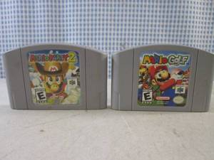 lot 259 image: (BSB) Nintendo 64 Mario Party 2 and Mario Golf Game Cartridges