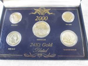 lot 267 image: (CNTR) 2000 24k Gold Plated US Coin Proof Set