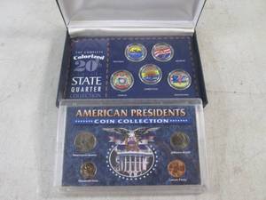 lot 269 image: (BSB) Colorized State Quarters and American President Coins