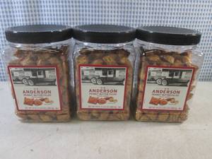 lot 348 image: (B-2) 3 Containers of Peanut Butter Filled Pretzel Nuggets 24oz Past Date