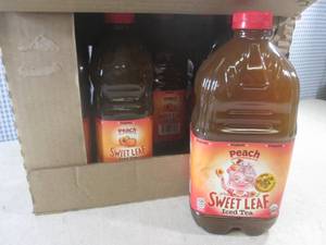 lot 360 image: (B-3) Case of 8 Bottles Organic Sweet Leaf Iced Tea 2 Qt Past Date