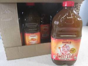 lot 361 image: (B-3) Case of 8 Bottles Organic Sweet Leaf Iced Tea 2 Qt Past Date