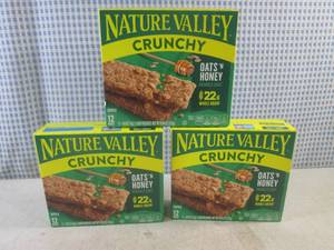 lot 374 image: (B-1) 3 Boxes of Nature Valley Crunchy Oats N Honey Granola Bars Best by May 2024