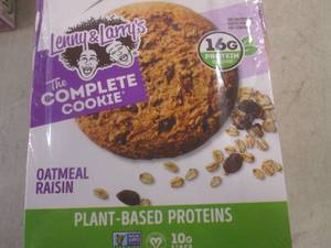 lot 381 image: (C-1) 2 Boxes Lenny & Larrys Jumbo Oatmeal Raisin Cookies 12 - 4oz Cookies per Box Past Date