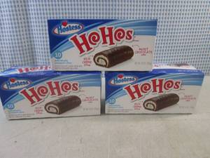 lot 396 image: (B-3) 3 Boxes of Hostess HoHos Past Date