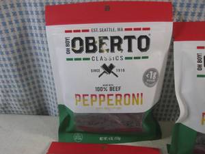 lot 401 image: (B-2) 4 Bags 100% Beef Pepperoni Sticks 4oz Best by Jan 2024